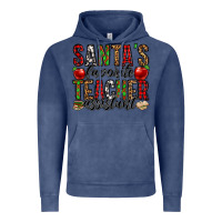 Vintage Denim santa's favorite teacher assistant Vintage Hoodie - Jasminsmagicworld