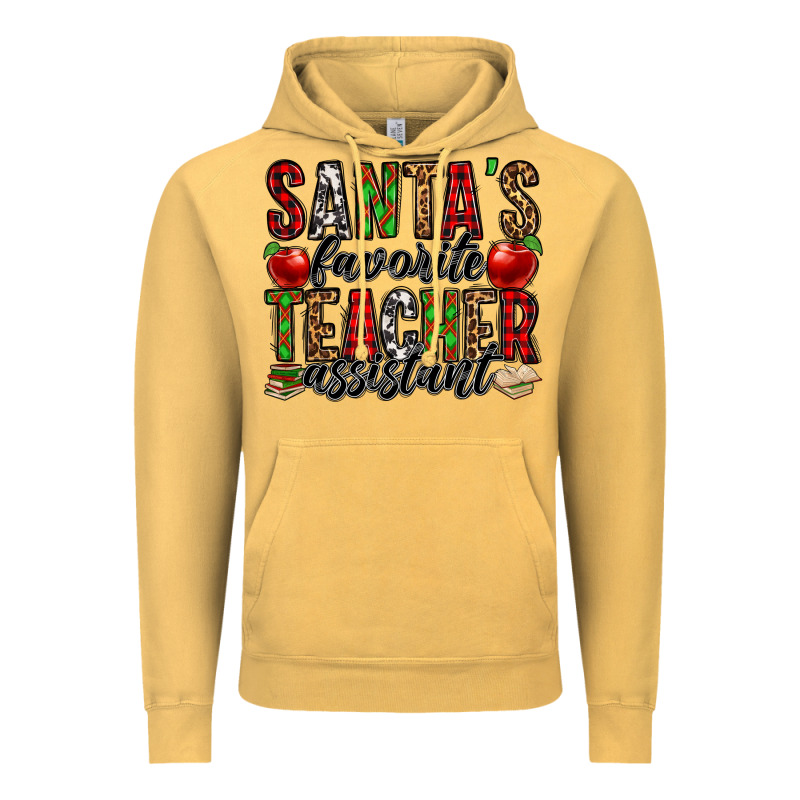 Santa's Favorite Teacher Assistant Vintage Hoodie by Jasminsmagicworld | Teevron