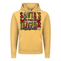 Vintage Mustard santa's favorite teacher assistant Vintage Hoodie - Jasminsmagicworld
