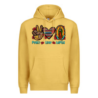 Antique Gold peace love lupita Premium Hoodie - JahusDesignShop