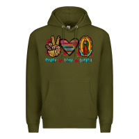 Army Green peace love lupita Premium Hoodie - JahusDesignShop