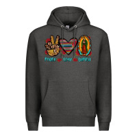 Charcoal Heather peace love lupita Premium Hoodie - JahusDesignShop