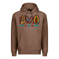 Chestnut peace love lupita Premium Hoodie - JahusDesignShop