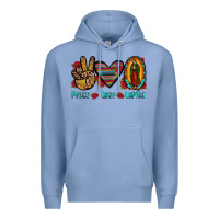 Colony Blue peace love lupita Premium Hoodie - JahusDesignShop