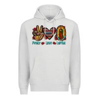 Dove Grey peace love lupita Premium Hoodie - JahusDesignShop