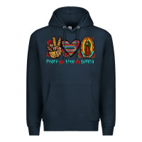 Navy peace love lupita Premium Hoodie - JahusDesignShop