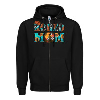 Black Western Rodeo Mom Zipper Hoodie - BundleAndBundleShop