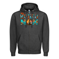 Charcoal Heather Western Rodeo Mom Zipper Hoodie - BundleAndBundleShop