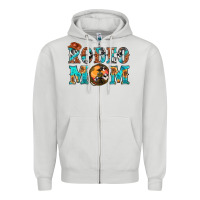 Dove Grey Western Rodeo Mom Zipper Hoodie - BundleAndBundleShop