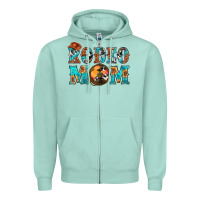 Seafoam Western Rodeo Mom Zipper Hoodie - BundleAndBundleShop