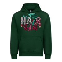 Forest Green hair stylist Urban Hoodie - OliviaCreatesArt