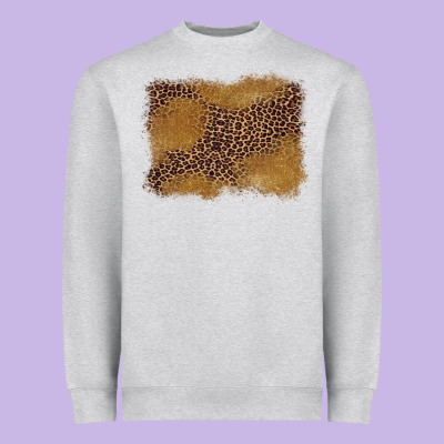 Leopard Background Heavyweight Sweatshirt Designed By Barkaloodesign