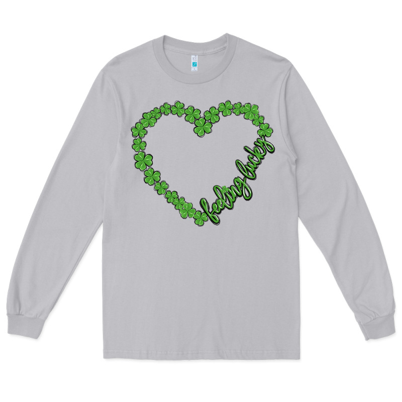 Shamrock Heart Felling Lucky Long Sleeve Tee by MaliasSmallBusiness | Teevron