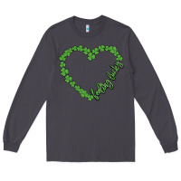 Smoke shamrock heart felling lucky Long Sleeve Tee - MaliasSmallBusiness