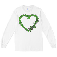 White shamrock heart felling lucky Long Sleeve Tee - MaliasSmallBusiness