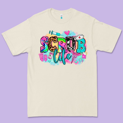 Scrub Life Premium Tee Designed By Adodesignshop