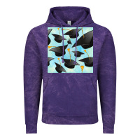 Cloud Purple graduation cap seamless pattern Vintage Hoodie - BundleAndBundleShop