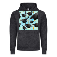 Vintage Black graduation cap seamless pattern Vintage Hoodie - BundleAndBundleShop