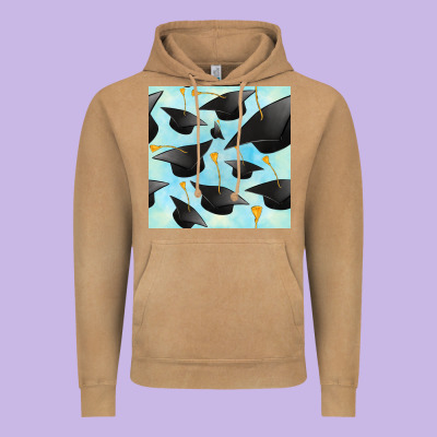 Graduation Cap Seamless Pattern Vintage Hoodie Designed By Bundleandbundleshop