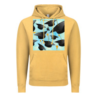 Vintage Mustard graduation cap seamless pattern Vintage Hoodie - BundleAndBundleShop