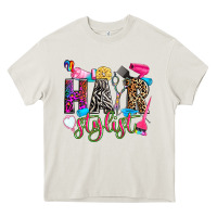 Cream hairstylist Heavy Core Tee - Zillion Design Studio
