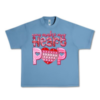 Pebble Blue you make my heart pop Urban Heavy Tee - NancyCooperArtShop