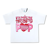 White you make my heart pop Urban Heavy Tee - NancyCooperArtShop
