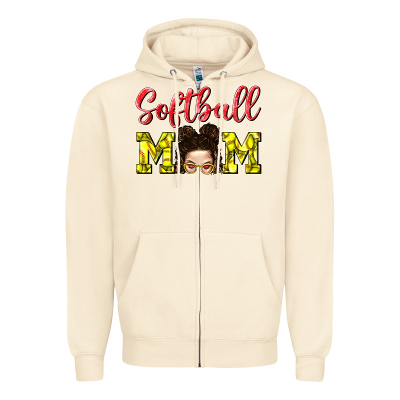 Softball Mom Zipper Hoodie by BundleAndBundleShop | Teevron