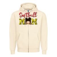 Sandshell Softball Mom Zipper Hoodie - BundleAndBundleShop