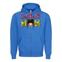 True Royal Softball Mom Zipper Hoodie - BundleAndBundleShop