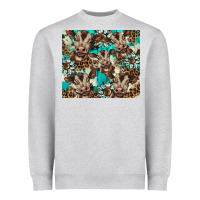 Western Cowhide Sunflower Baby Cow Heavyweight Sweatshirt | Teevron