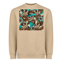 Mushroom western cowhide sunflower baby cow Heavyweight Sweatshirt - BarkalooDesign