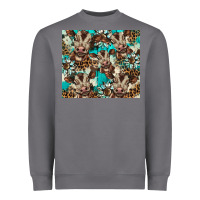 Storm western cowhide sunflower baby cow Heavyweight Sweatshirt - BarkalooDesign