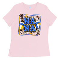 Bubblegum Pink volleyball nana with leopard Ladies Tee - Zillion Design Studio