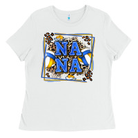 White volleyball nana with leopard Ladies Tee - Zillion Design Studio