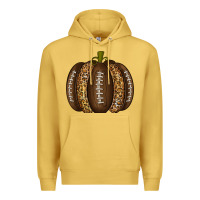 Antique Gold American Football Pumpkin Premium Hoodie - texasbilliewilder