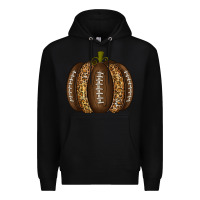 Black American Football Pumpkin Premium Hoodie - texasbilliewilder