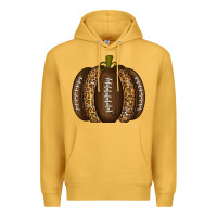 Mustard American Football Pumpkin Premium Hoodie - texasbilliewilder