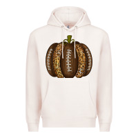 Pale Pink American Football Pumpkin Premium Hoodie - texasbilliewilder