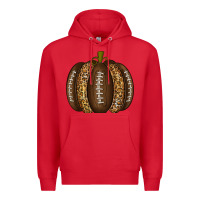 Red American Football Pumpkin Premium Hoodie - texasbilliewilder