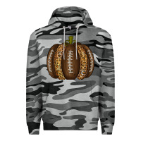 Slate Camo American Football Pumpkin Premium Hoodie - texasbilliewilder