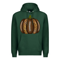 Sports Green American Football Pumpkin Premium Hoodie - texasbilliewilder