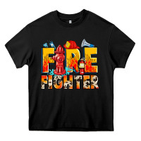 Black firefighter Heavy Core Tee - Zillion Design Studio