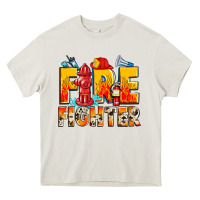 Cream firefighter Heavy Core Tee - Zillion Design Studio