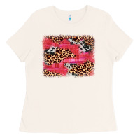 Bone valentine's day cowhide leopard background Ladies Tee - JahusDesignShop