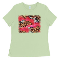 Matcha valentine's day cowhide leopard background Ladies Tee - JahusDesignShop