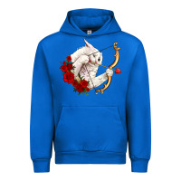 Cobalt cupid cat Urban Hoodie - OliviaCreatesArt