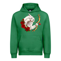Emerald cupid cat Urban Hoodie - OliviaCreatesArt