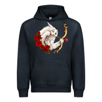 Navy cupid cat Urban Hoodie - OliviaCreatesArt