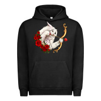 Pigment Black cupid cat Urban Hoodie - OliviaCreatesArt